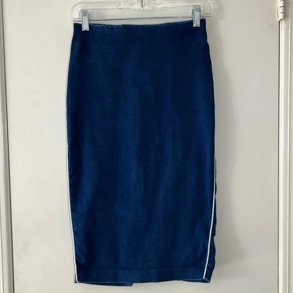 AKIRA Skirts Akira Chicago Black Label Denim Pencil Skirt